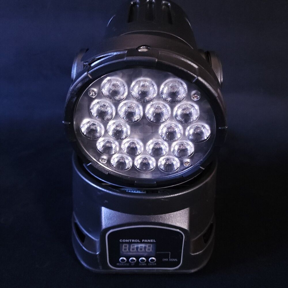 Monoprice Pro Audio Series 18 x 3W Mini RGB LED Wash Moving Head Light FOR PARTS